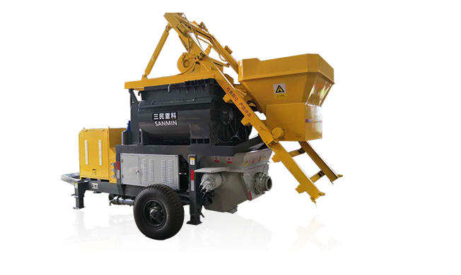 混凝土輸送泵-強制式攪拌拖泵